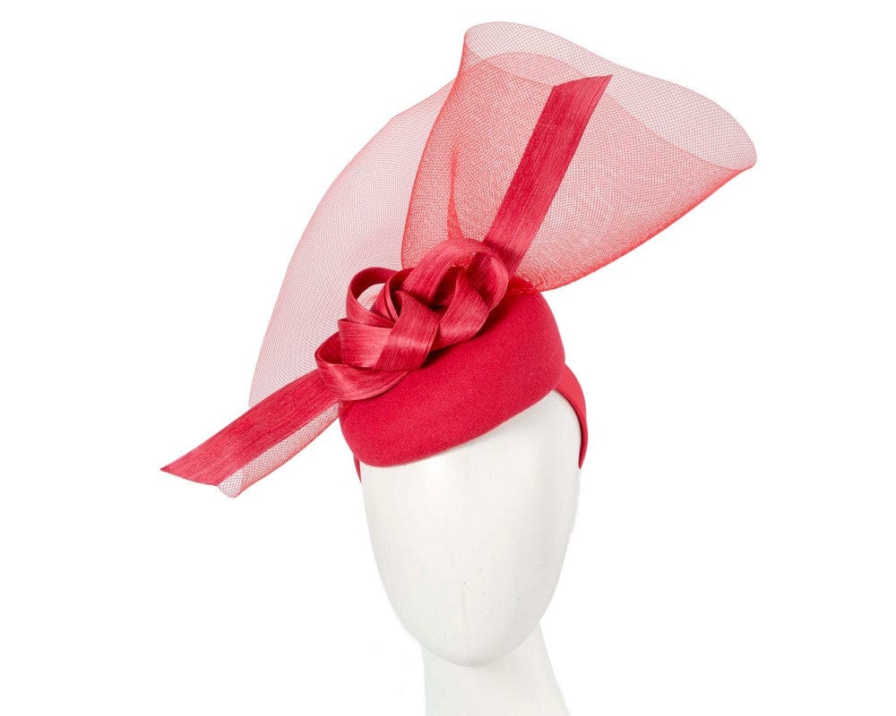 Cupids Millinery Women's Hat Red Tall red winter racing fascinator by Fillies Collection