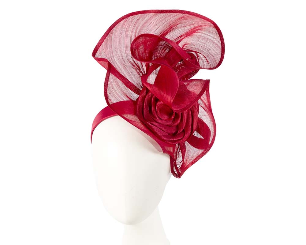 Cupids Millinery Women's Hat Red Twisted red designers fascinator by Fillies Collection