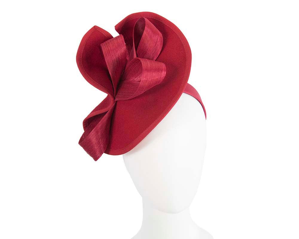 Cupids Millinery Women's Hat Red Twisted red felt fascinator by Fillies Collection