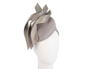 Cupids Millinery Women's Hat Silver Bespoke silver pillbox fascinator by Fillies Collection