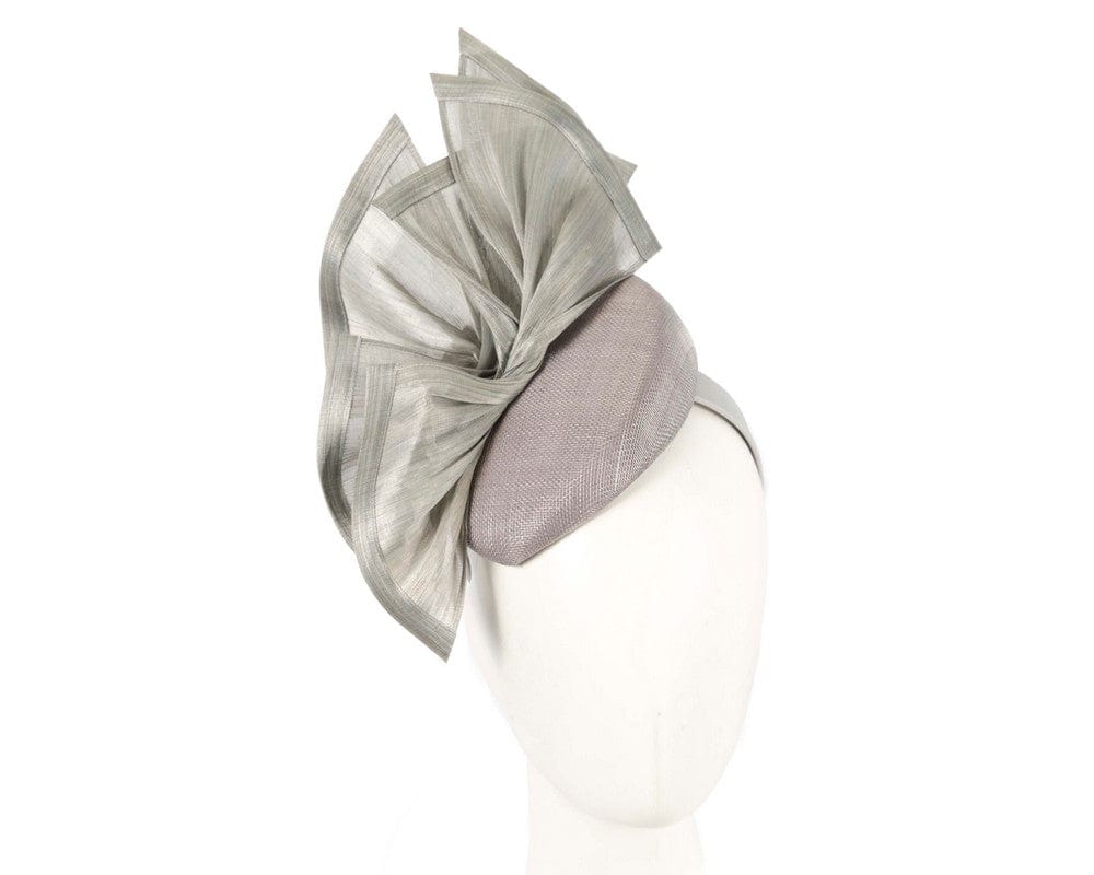 Cupids Millinery Women's Hat Silver Bespoke silver racing fascinator by Fillies Collection