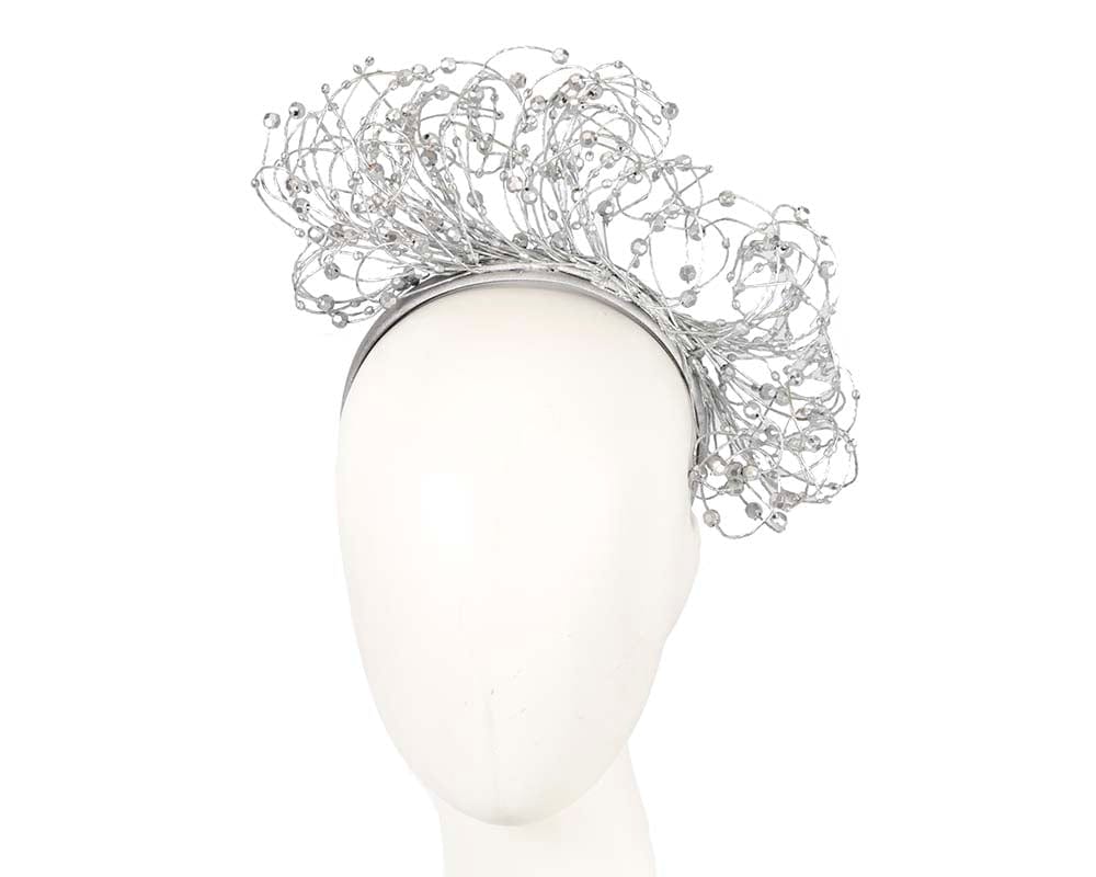 Cupids Millinery Women's Hat Silver Bespoke silver wire fascinator by Fillies Collection