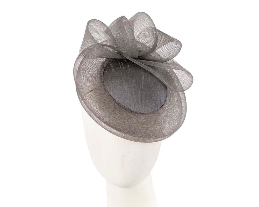 Cupids Millinery Women's Hat Silver Charcoal Custom Made Cocktail Hat