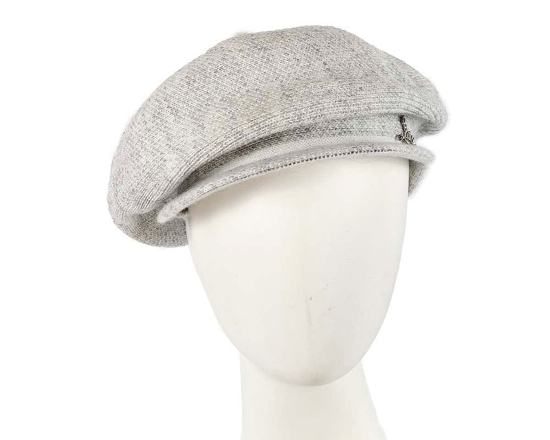 Cupids Millinery Women's Hat Silver Classic wool woven light grey cap by Max Alexander