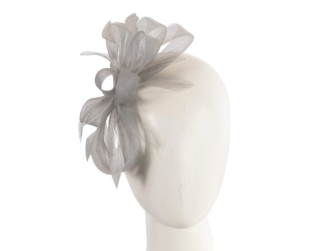 Cupids Millinery Women's Hat Silver Custom made silver fascinator by Cupids Millinery