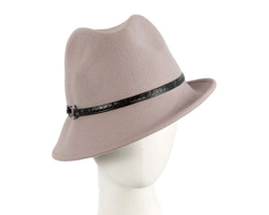 Cupids Millinery Women's Hat Silver Grey felt trilby hat by Max Alexander