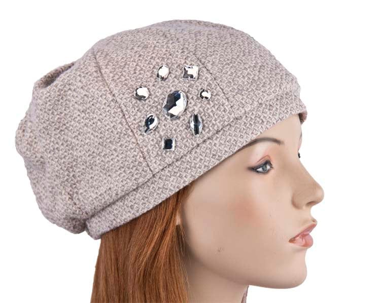 Cupids Millinery Women's Hat Silver Grey ladies Casual Beret Hat Max Alexander J153G