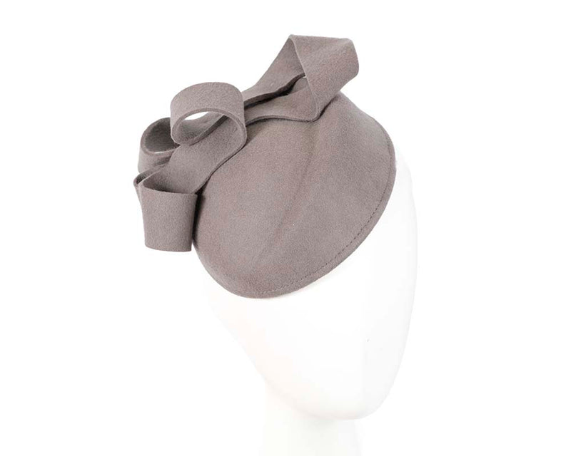 Cupids Millinery Women's Hat Silver Grey ladies winter felt pillbox fascinator hat by Max Alexander