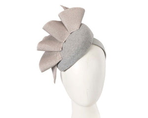 Cupids Millinery Women's Hat Silver Silver pillbox fascinator by Fillies Collection