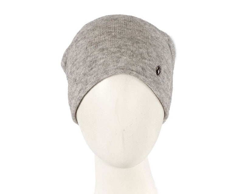 Cupids Millinery Women's Hat Silver Stylish warm European made grey beanie