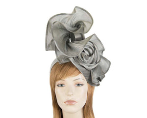 Cupids Millinery Women's Hat Silver Twisted silver designers fascinator by Fillies Collection