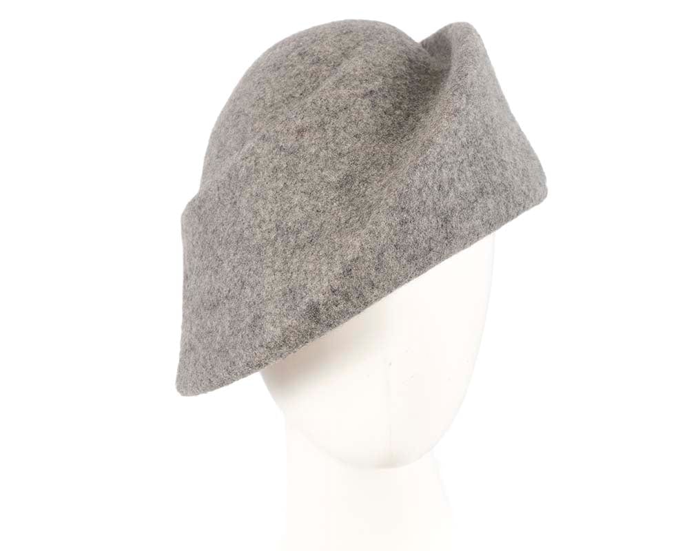 Cupids Millinery Women's Hat Silver Unique grey marle ladies winter felt fashion hat