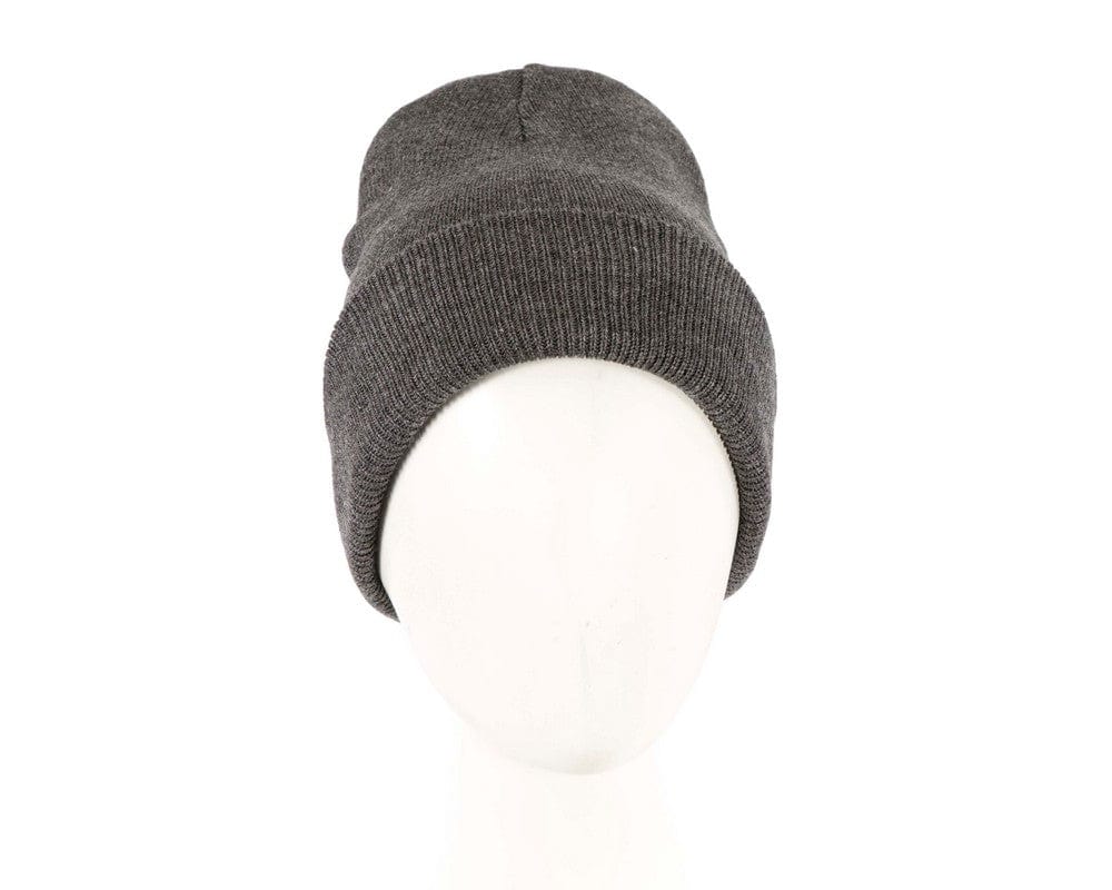 Cupids Millinery Women's Hat Silver Warm European made dark grey beanie