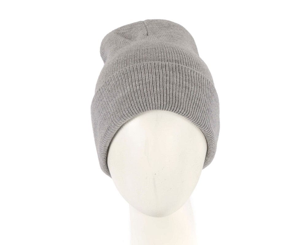 Cupids Millinery Women's Hat Silver Warm European made light grey beanie