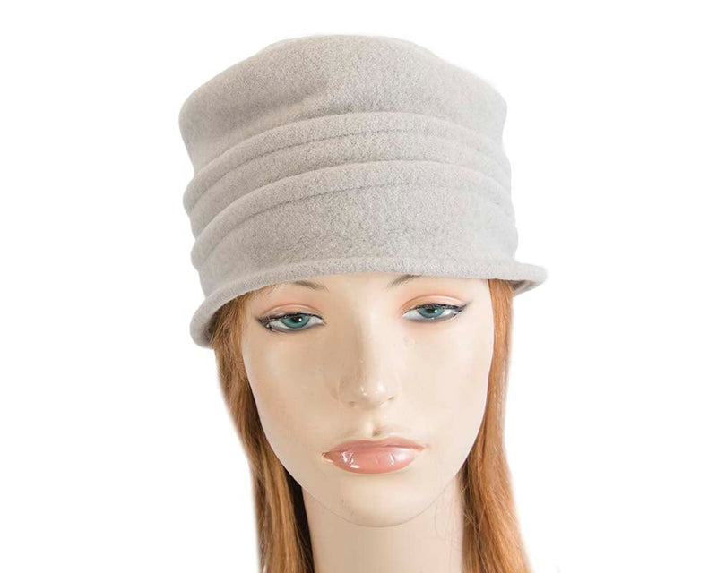 Cupids Millinery Women's Hat Silver Warm grey winter bucket hat by Max Alexander