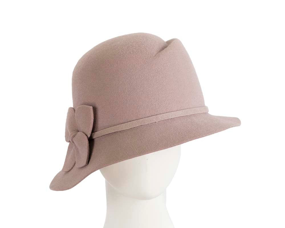 Cupids Millinery Women's Hat Silver Wide brim ladies winter felt grey fashion hat