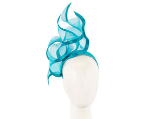 Cupids Millinery Women's Hat Turquoise Bespoke turquoise racing fascinator by Fillies Collection