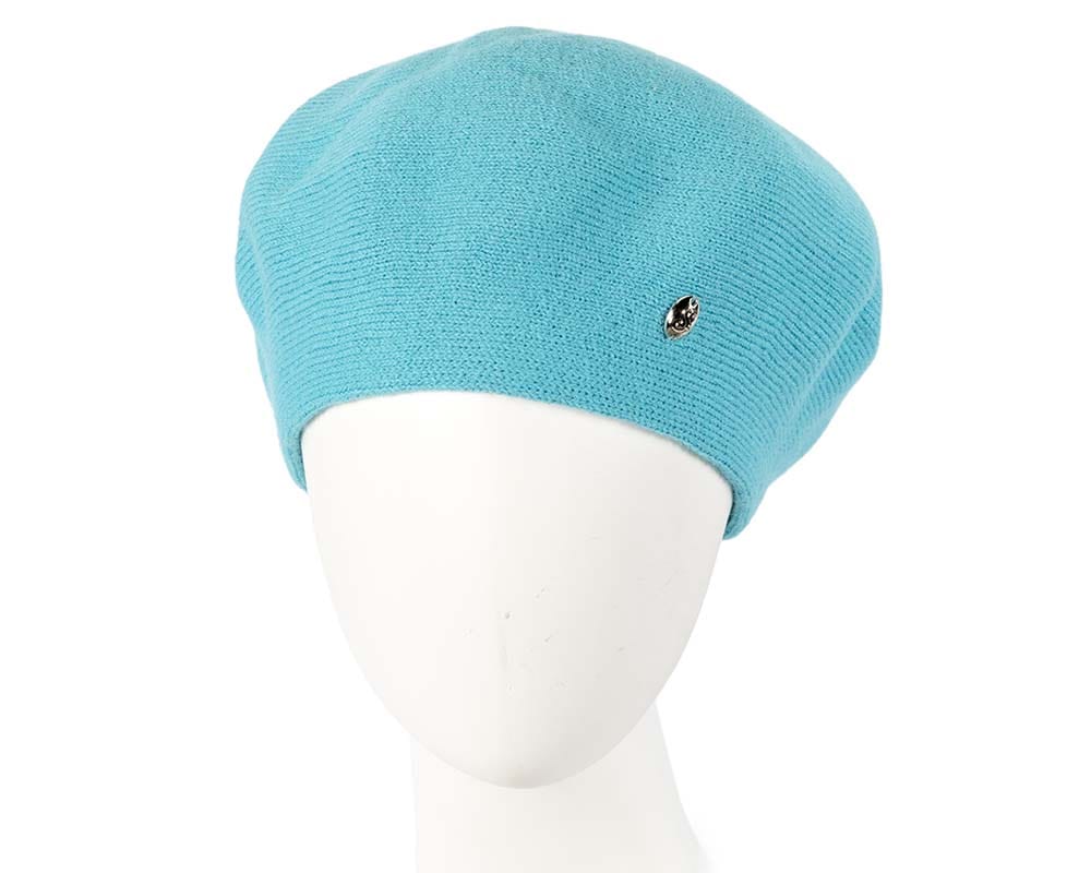 Cupids Millinery Women's Hat Turquoise Classic woven turquoise beret by Max Alexander