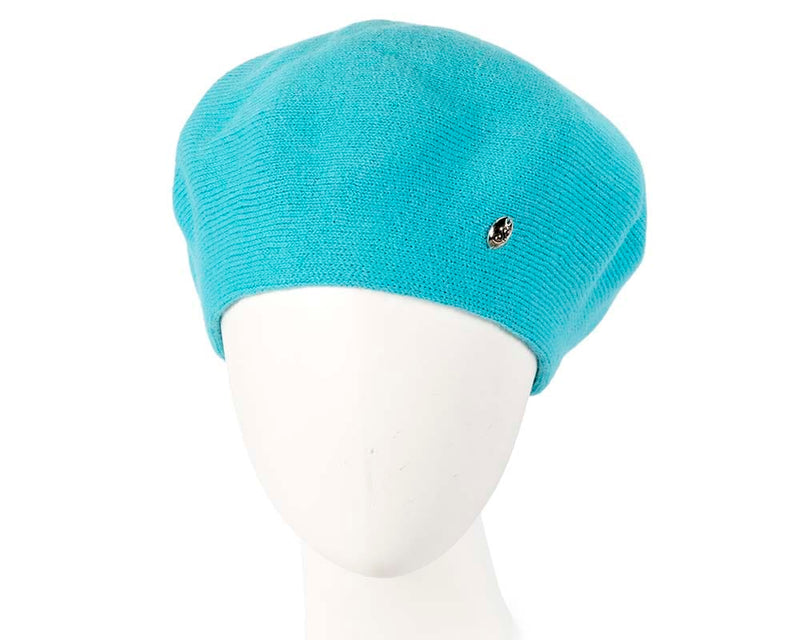 Cupids Millinery Women's Hat Turquoise Classic woven turquoise beret by Max Alexander