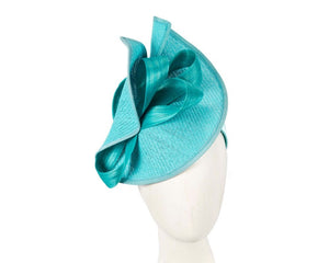 Cupids Millinery Women's Hat Turquoise Large turquoise Fillies Collection racing fascinator with bow