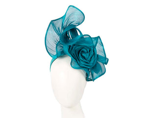 Cupids Millinery Women's Hat Turquoise Twisted aqua designers fascinator by Fillies Collection