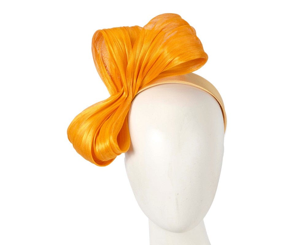 Cupids Millinery Women's Hat Yellow Exclusive yellow gold silk abaca bow by Fillies Collection