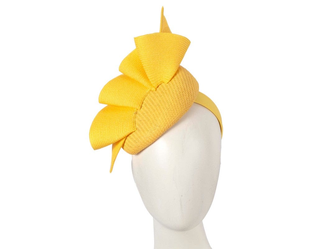 Cupids Millinery Women's Hat Yellow Yellow pillbox fascinator by Fillies Collection