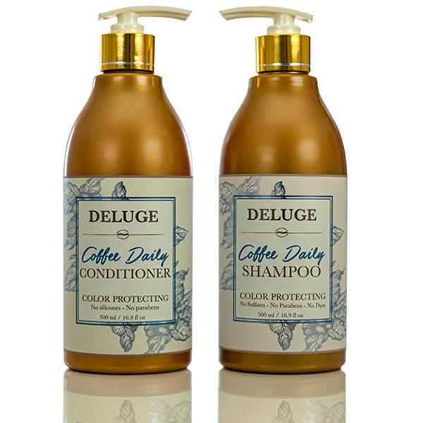 DELUGE Cosmetics Hair Care Coffee Daily Shampoo and Conditioner-Shop Now