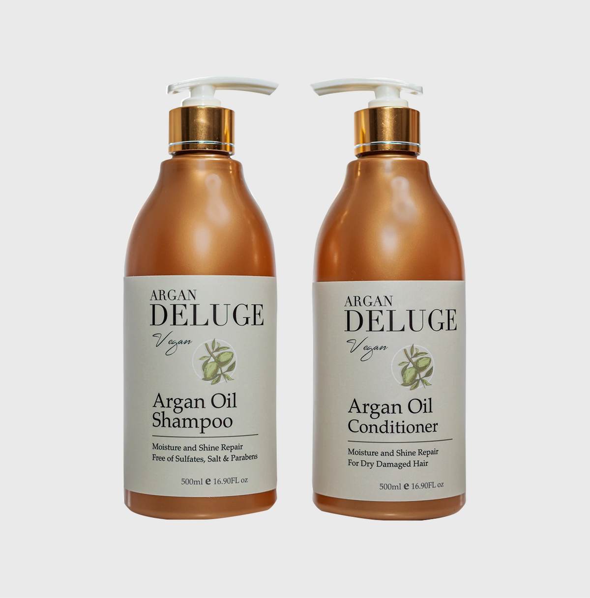 DELUGE Cosmetics Hair Care Shampoo and Conditioner -Argan Oil