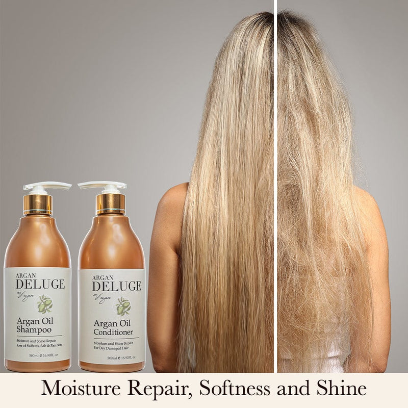 DELUGE Cosmetics Hair Care Shampoo and Conditioner -Argan Oil