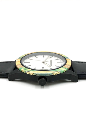Everwood Watch Company Men's Fashion - Men's Watches Inverness - Multi Bamboo & Black Leather | Everwood