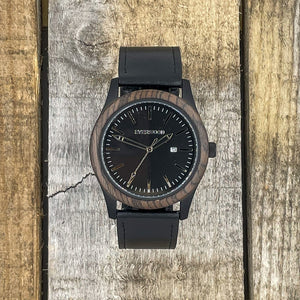 Everwood Watch Company Men's Fashion - Men's Watches Inverness - Walnut & Black Leather | Everwood