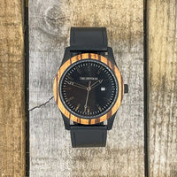 Everwood Watch Company Men's Fashion - Men's Watches Inverness - Zebrawood & Black Leather | Everwood
