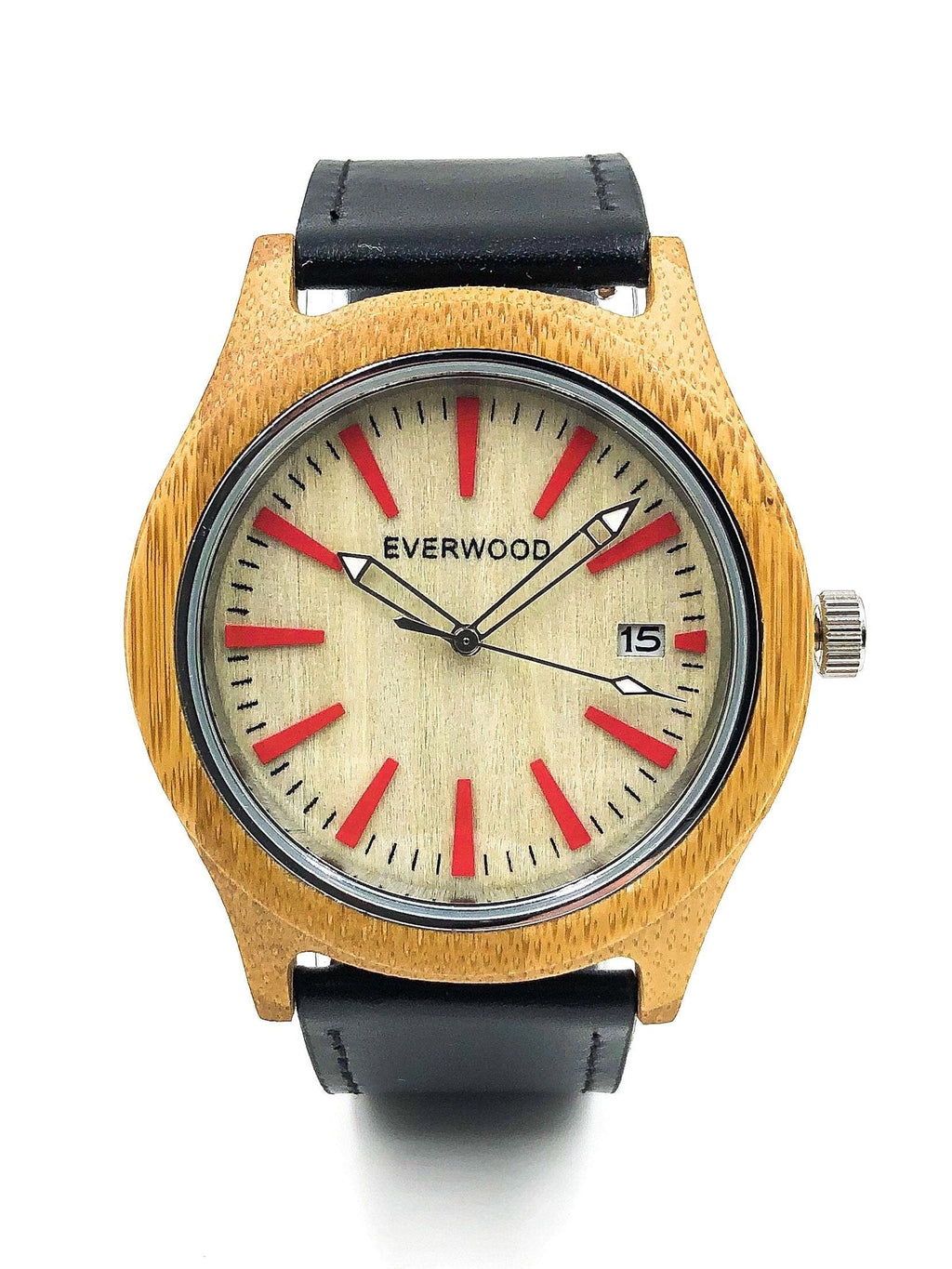 Everwood Watch Company Men's Fashion - Men's Watches Kylemore - Bamboo Black Leather | Everwood