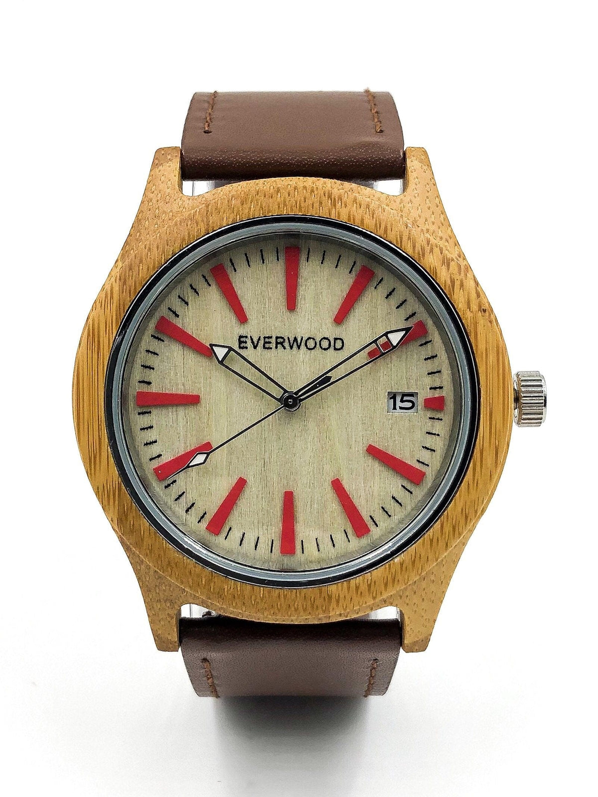 Everwood Watch Company Men's Fashion - Men's Watches Kylemore - Bamboo Brown Leather | Everwood