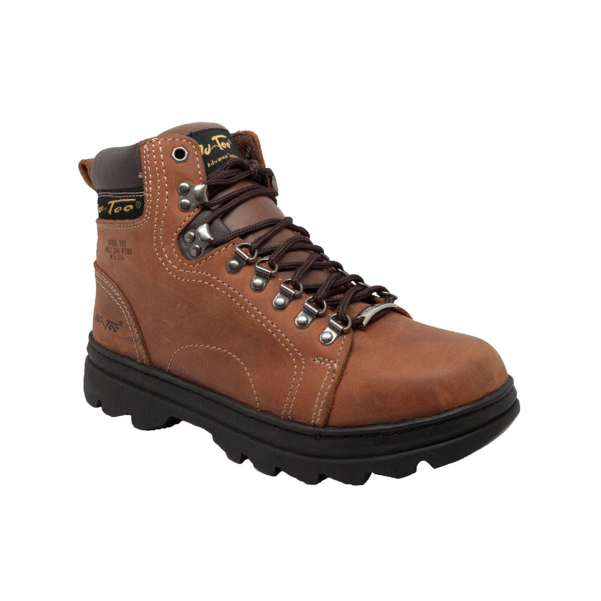 Fadcloset Footwear & Accessories Men's Boots AdTec Men's 6" Crazy Horse Hiker Boot Steel Toe Cement