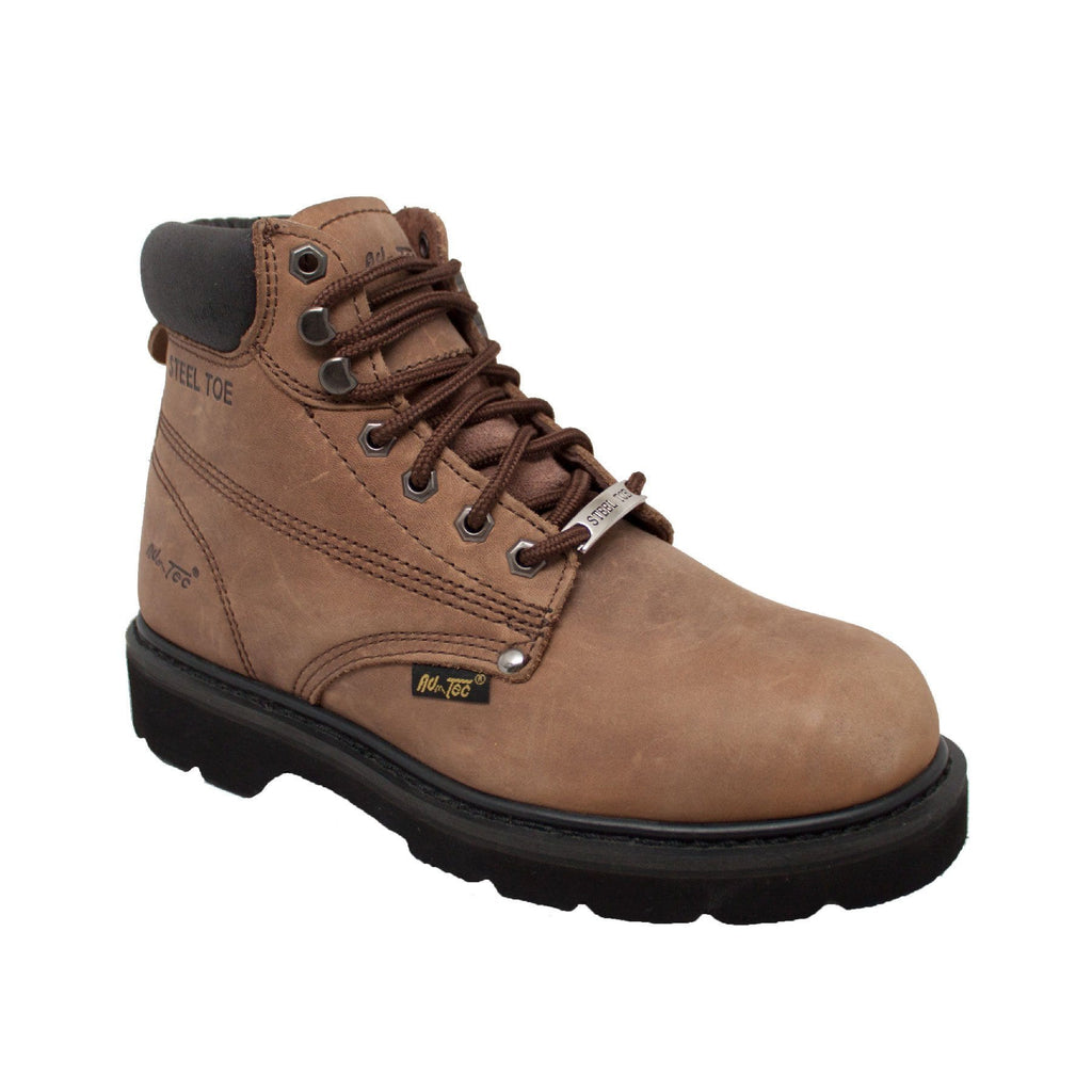 Fadcloset Footwear & Accessories Men's Boots AdTec Men's 6" Full-Grain Oiled Leather  Boot Steel Toe Mud Free Sole Goodyear Welt