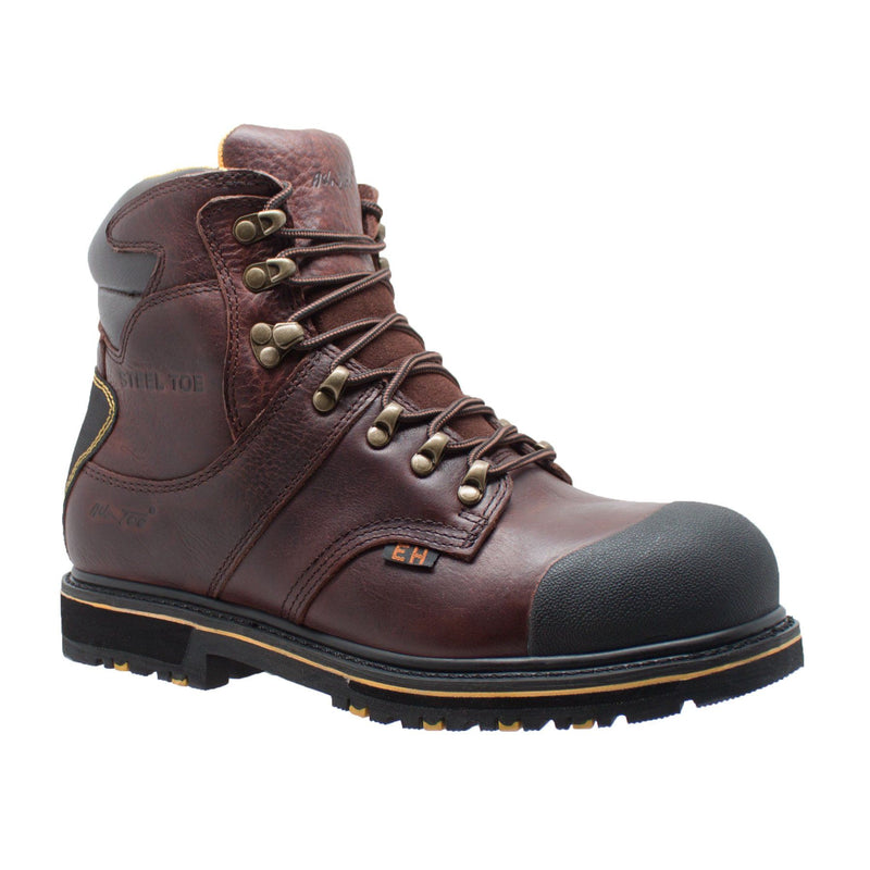 Fadcloset Footwear & Accessories Men's Boots AdTec Men's 6" Full-Grain Tumbled Leather Waterproof Steel Toe Rubber Toe Cap