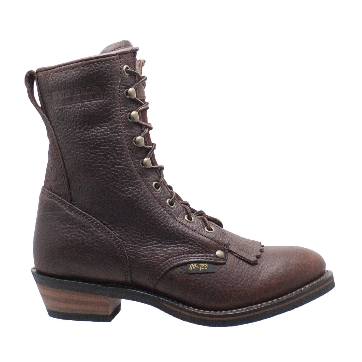 Fadcloset Footwear & Accessories Men's Boots AdTec Men's 9" Full-Grain Tumbled Leather Packer Boot Soft Toe Goodyear Welt