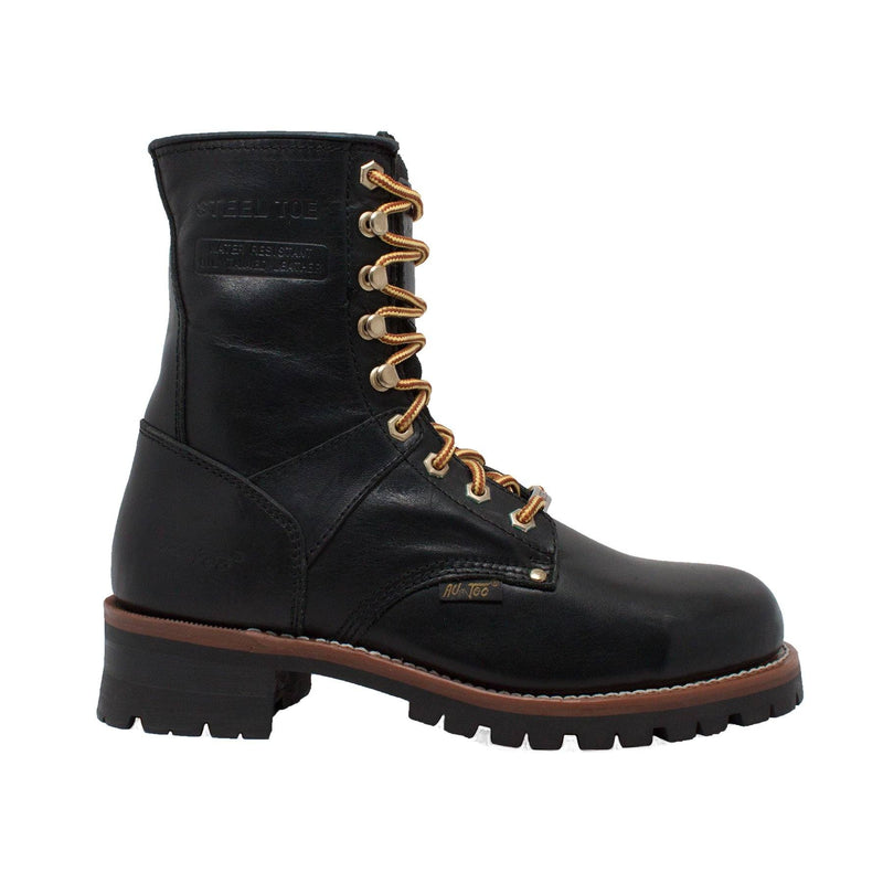 Fadcloset Footwear & Accessories Men's Boots AdTec Men's 9" Logger Oiled Full-Grain Leather Steel Toe Goodyear Welt