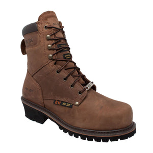 Fadcloset Footwear & Accessories Men's Boots AdTec Men's 9" Super Logger Broad Boot Steel Toe Waterproof Goodyear Welt