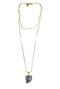 Gena Myint Jewelry Gena Myint Double Chain Amethyst Necklace
