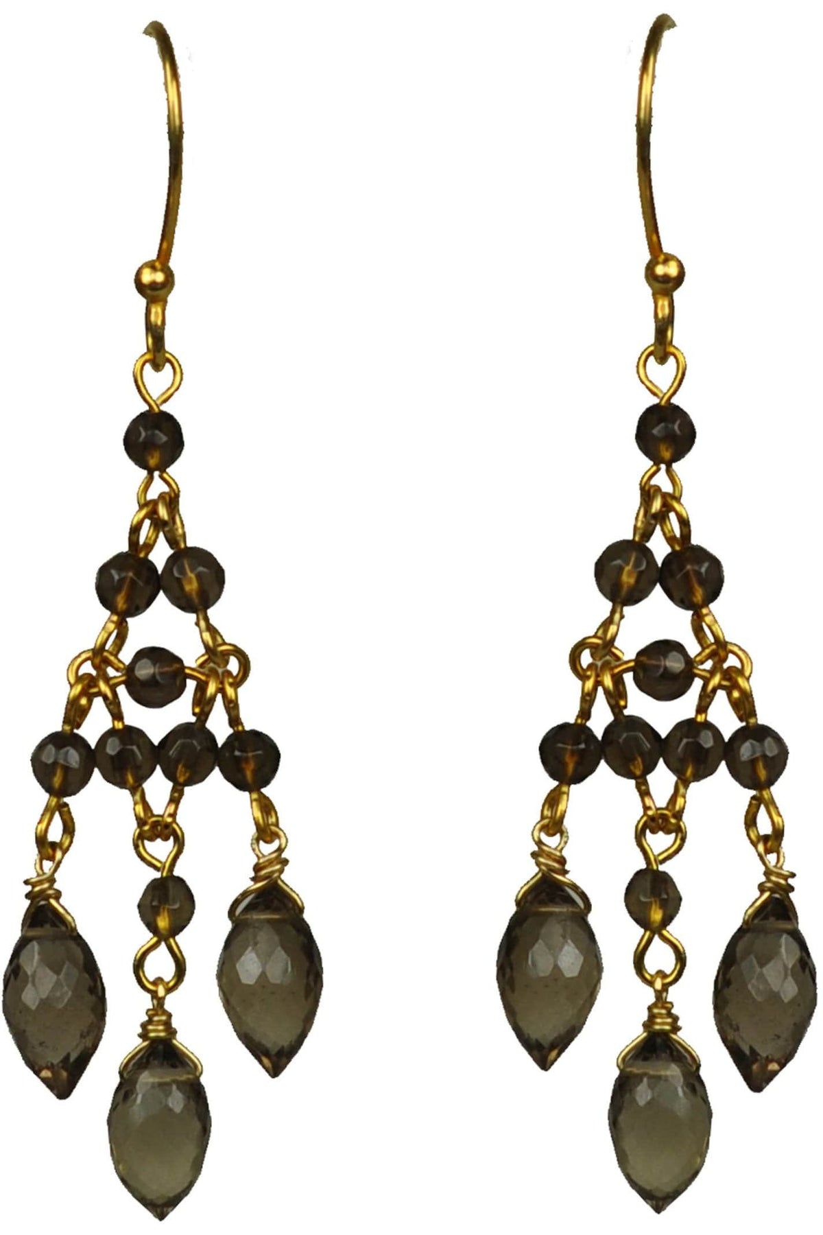 Gena Myint Women - Jewelry - Earrings Gena Myint Smoky Topaz Chandelier Earrings