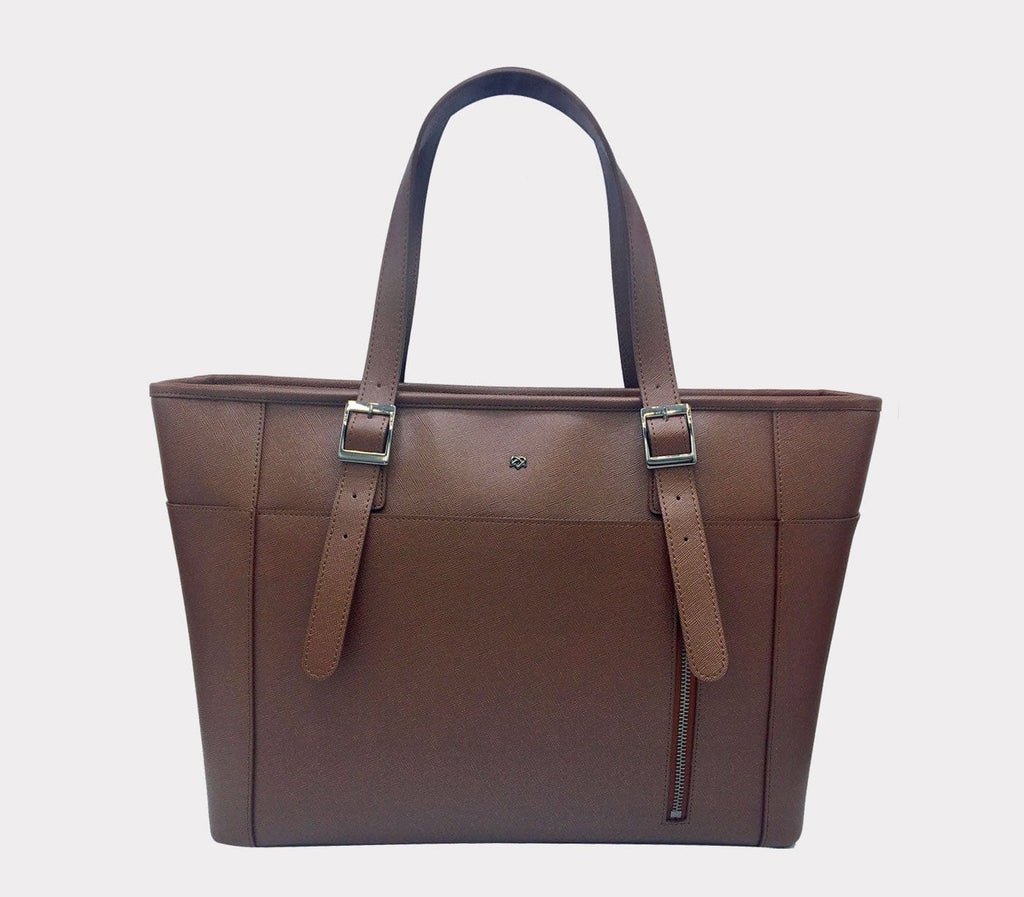 GUNAS NEW YORK Bags & Luggage - Women's Bags - Backpacks Miley - Women's Chocolate Brown Vegan Leather Laptop Bag | GUNAS