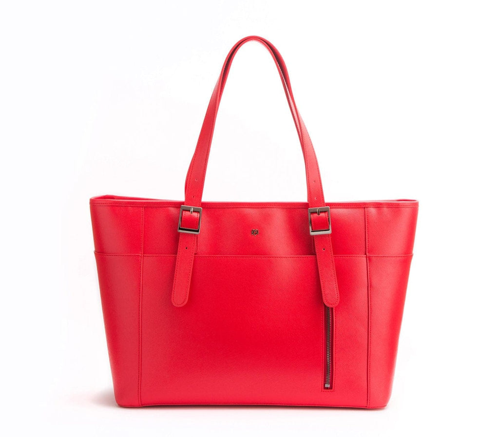 GUNAS NEW YORK Bags & Luggage - Women's Bags - Shoulder Bags Miley - Women's Red Vegan Leather Laptop Bag | GUNAS