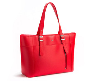 GUNAS NEW YORK Bags & Luggage - Women's Bags - Shoulder Bags Miley - Women's Red Vegan Leather Laptop Bag | GUNAS