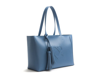 GUNAS NEW YORK Bags & Luggage - Women's Bags - Shoulder Bags Tippi - Women's Periwinkle Blue Vegan Leather Tote Bag | GUNAS