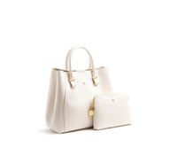 GUNAS NEW YORK Handbag Jane - Off-White Vegan Leather Satchel