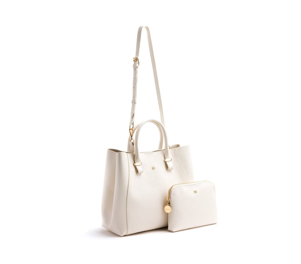 GUNAS NEW YORK Handbag Jane - Off-White Vegan Leather Satchel