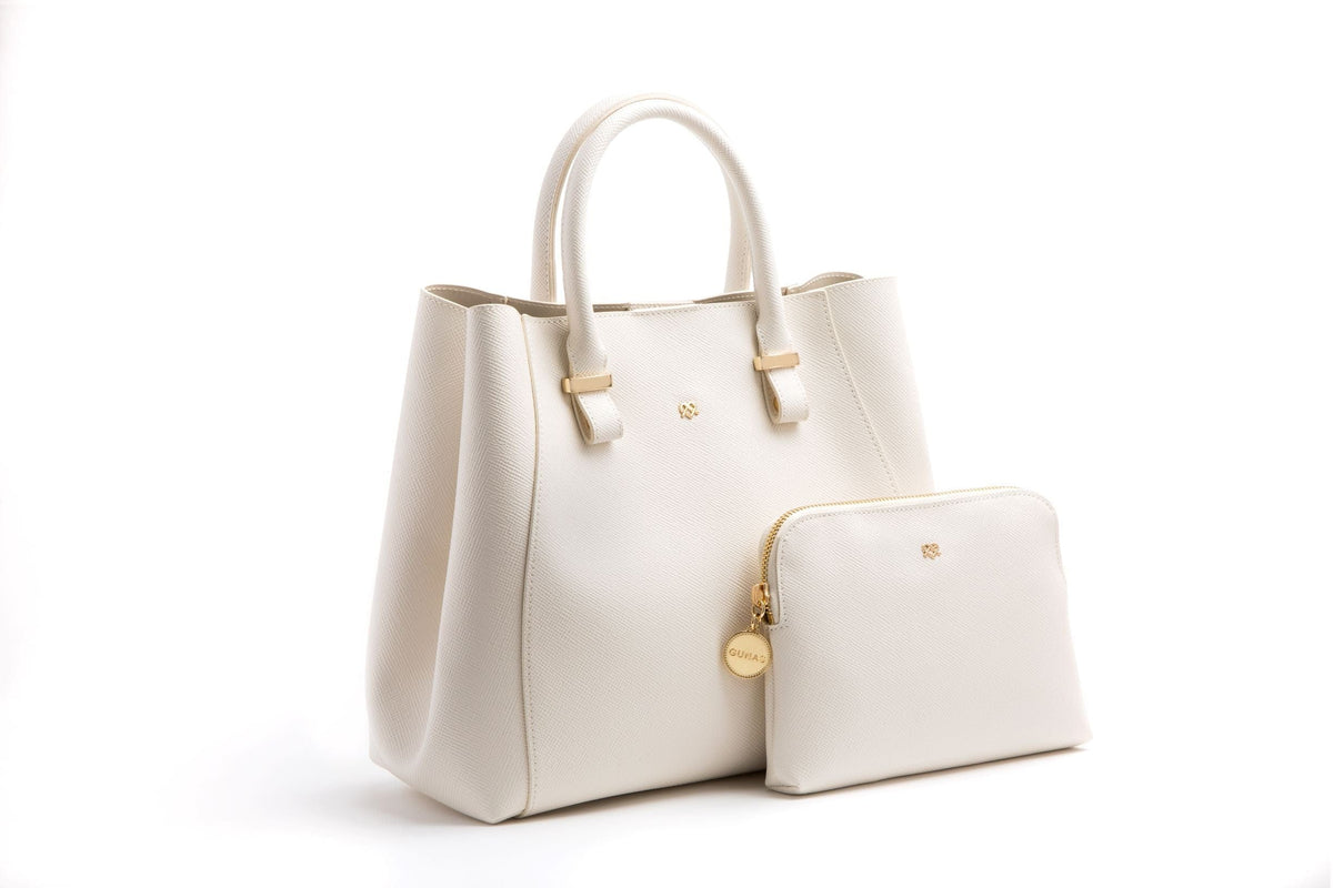GUNAS NEW YORK Handbag Jane - Off-White Vegan Leather Satchel